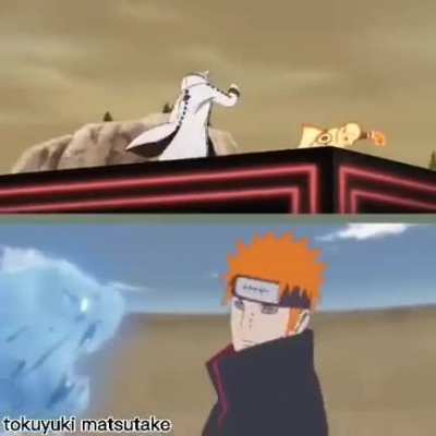 Some parts of Naruto's fight against Isshiki were inspired by Hinata's fight against Pein