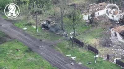 Footage by the Ukrainian 47th Mechanized Brigade showing how they repelled another Russian armored assault with artillery and FPV quads.