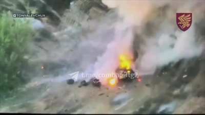 Russian BTR-82A destroyed in Kursk by 95th Air Assault Brigade 
