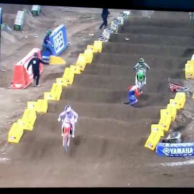 Hit in the face with a dirt bike