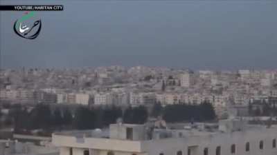 Russian Warplanes drop cluster bombs on the city of Aleppo ( Syria, 2016)