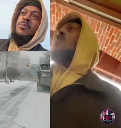 Man helps girl walking in the cold
