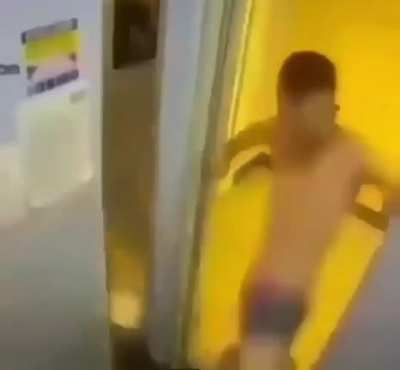 Just imagine. Elevators door opening and...