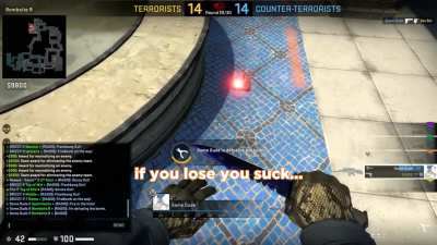 If you lose you suck
