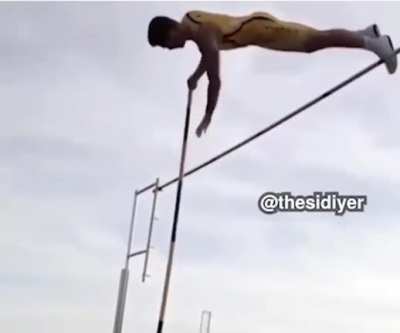 To pole jump having a big dick