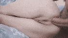 Filling both her holes before bed