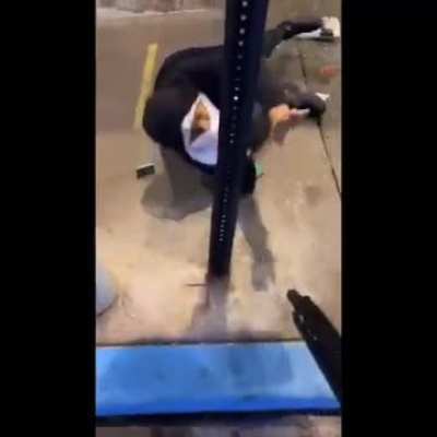 Black Friday Looter pinned by Armed Business Owner