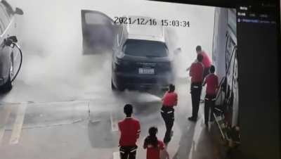 Just pumping petrol for your car, when..