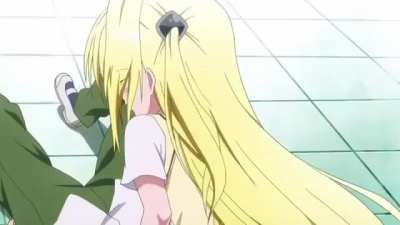 The small collision between Rito and Yami.