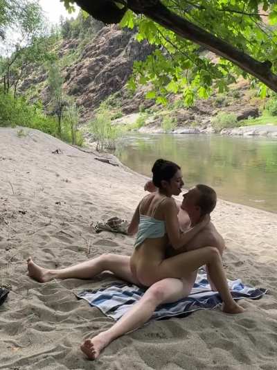Grinding on his cock while he sucks on my breasts is such a turn on