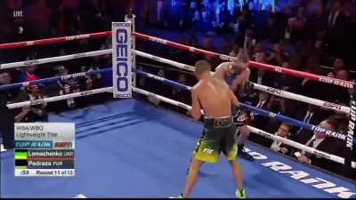Lomachenko gives Pedraza one minute of hell.