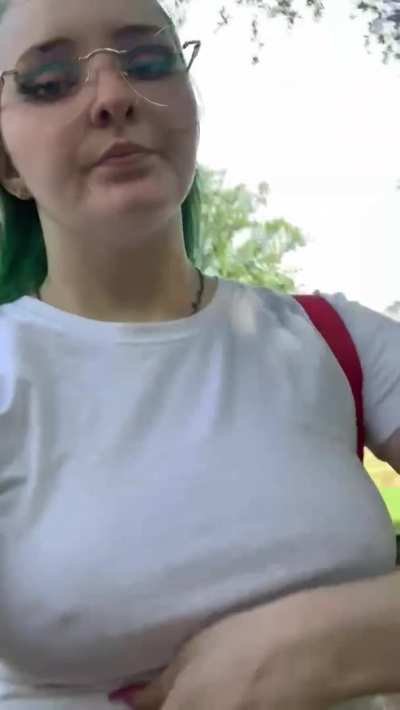sneaky little reveal at the park! [oc]