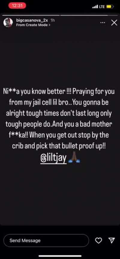 Casanova speaks on tjay being shot👀.. Idk why but the last part got me weak 💀Na Rs prayers