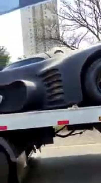 Batmobile towed