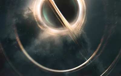 4K looped render of black hole by me, 2022 (without spacestation)