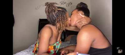 Black girls hot tongue kiss