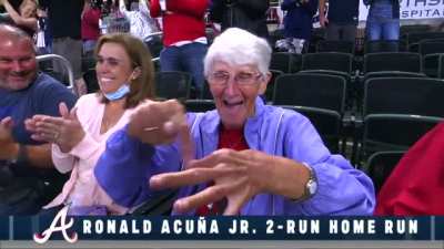 Granny mixes it up.