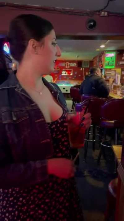 I don’t think the patrons at this bar minded…