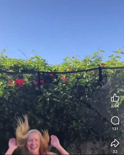 Some trampoline jumping
