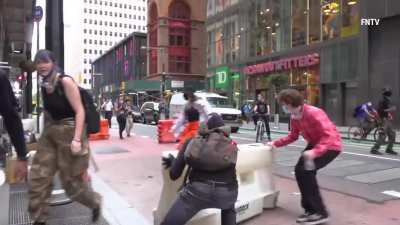 Abolish ICE protesters thrown and arrested in NYC.