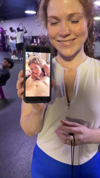 The gym always makes her horny