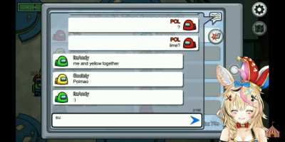 Golden moment from Polka's Among Us stream