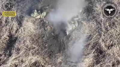 A Group of Russian Soldiers Trying to Move Through an Open Field Were Eliminated With FPV Kamikaze Drones by (UA) Strike Drones Company of the 47th Mechanized Brigade. (Published on March, 24 2024)