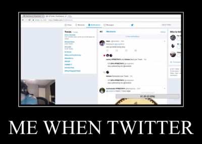 Me when twitter