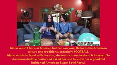 Mona uses Super Bowl Sunday to bond with her son and to familiarize herself with American Culture