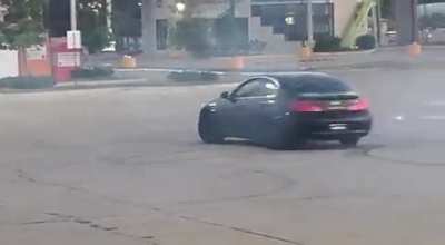 Guy with newly purchased Infiniti decides to do burnouts, engine blows as a result