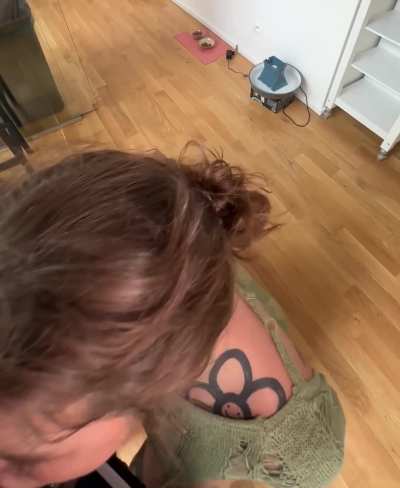 Damn. How does she make that perfect monster cock just disappear… wow