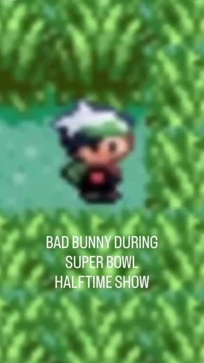 Bad Bunny during Super Bowl Halftime Show