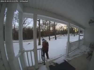 Local man slips on ice. Nails the landing.