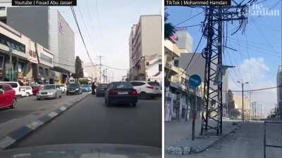Gaza before and after the Oct 7 terrorist attack 