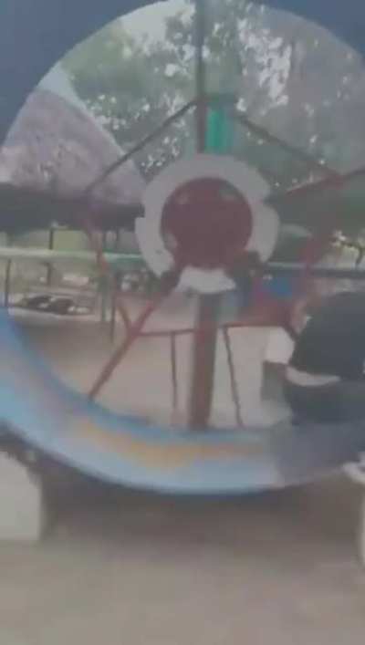 Giant hamster wheel beats human.
