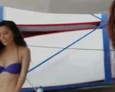 Ancient stream I found, Valkyrae blue bikini 🏄‍♀️