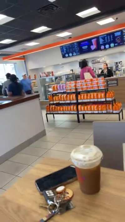 Dunkin’ Donuts employee going wild