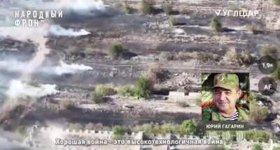 Russian 'human wave' attack under Ukrainian artillery & mortar fire