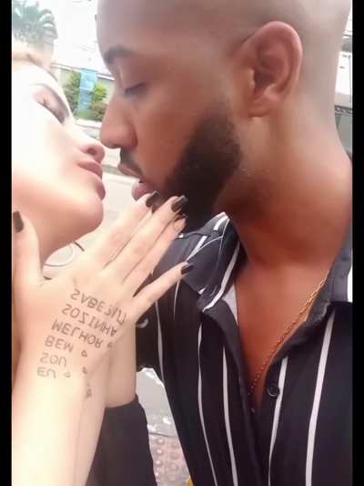 Brazilian black guy making out with white girls