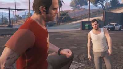 Trevor heads out on an imaginary helicopter
