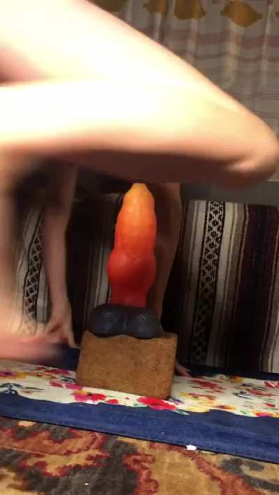 Gripping on this toys thick knot made me cum HARD!