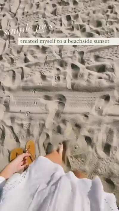 Walking on the beach