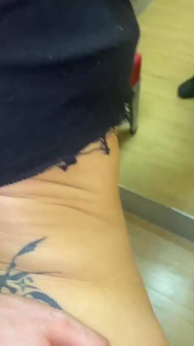 We will nearly got caught having a sneaky fuck in the changeroom