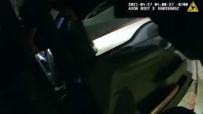 [USA] LAPD officers on patrol witness a man shooting at someone and give chase, interrupting his shooting spree 4-27-2021