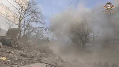 Russian war correspondents came under fire in Mariupol.