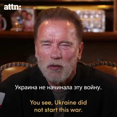 Arnold Schwarzenegger has a personal message for the Russian people