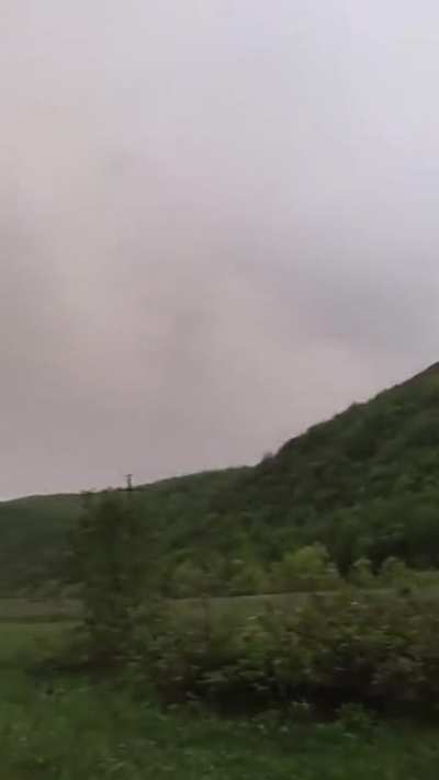 Very close lightning strike