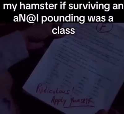 Hamster couldn’t handle the came
