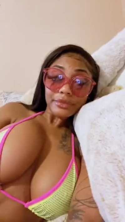 tits out on full display