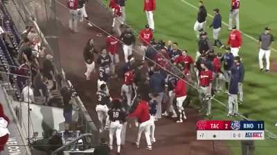 [Highlight] Fun Minor League Brawl: some exceptions are taken to Henry Ramos watching his home run. Fighting ensues